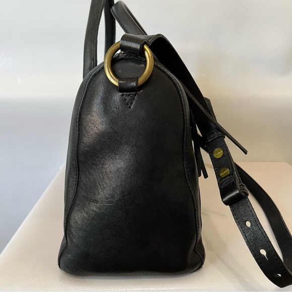 Madewell Prague Black Leather Satchel Bag - Picture 3 of 13